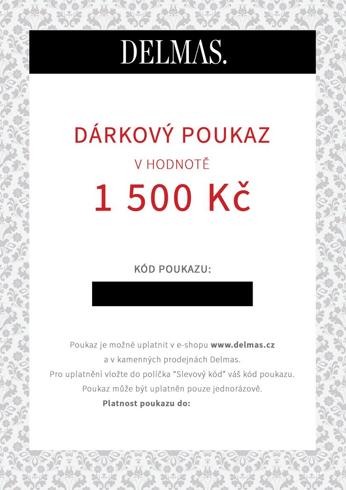 Delmas dárkový poukaz 1 500 Kč