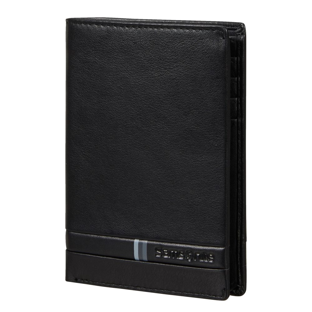 Levně Samsonite Pánská kožená peněženka Flagged SLG 145 - černá