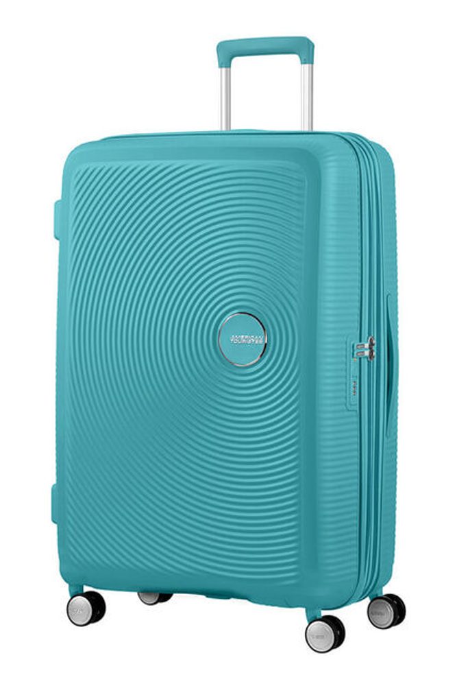 American Tourister Cestovní kufr Soundbox Spinner EXP 97/110 l - světle modrá