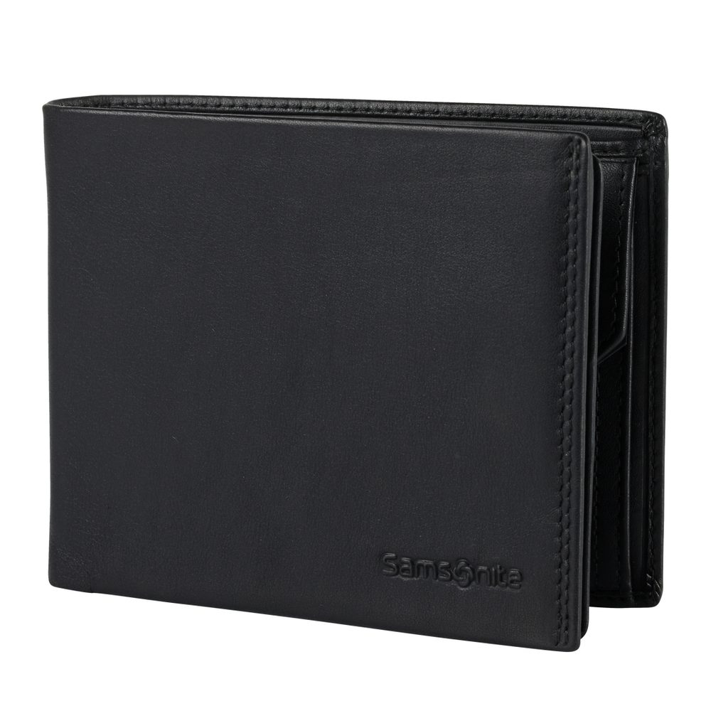 Levně Samsonite Pánská kožená peněženka Attack 2 SLG 013 - černá