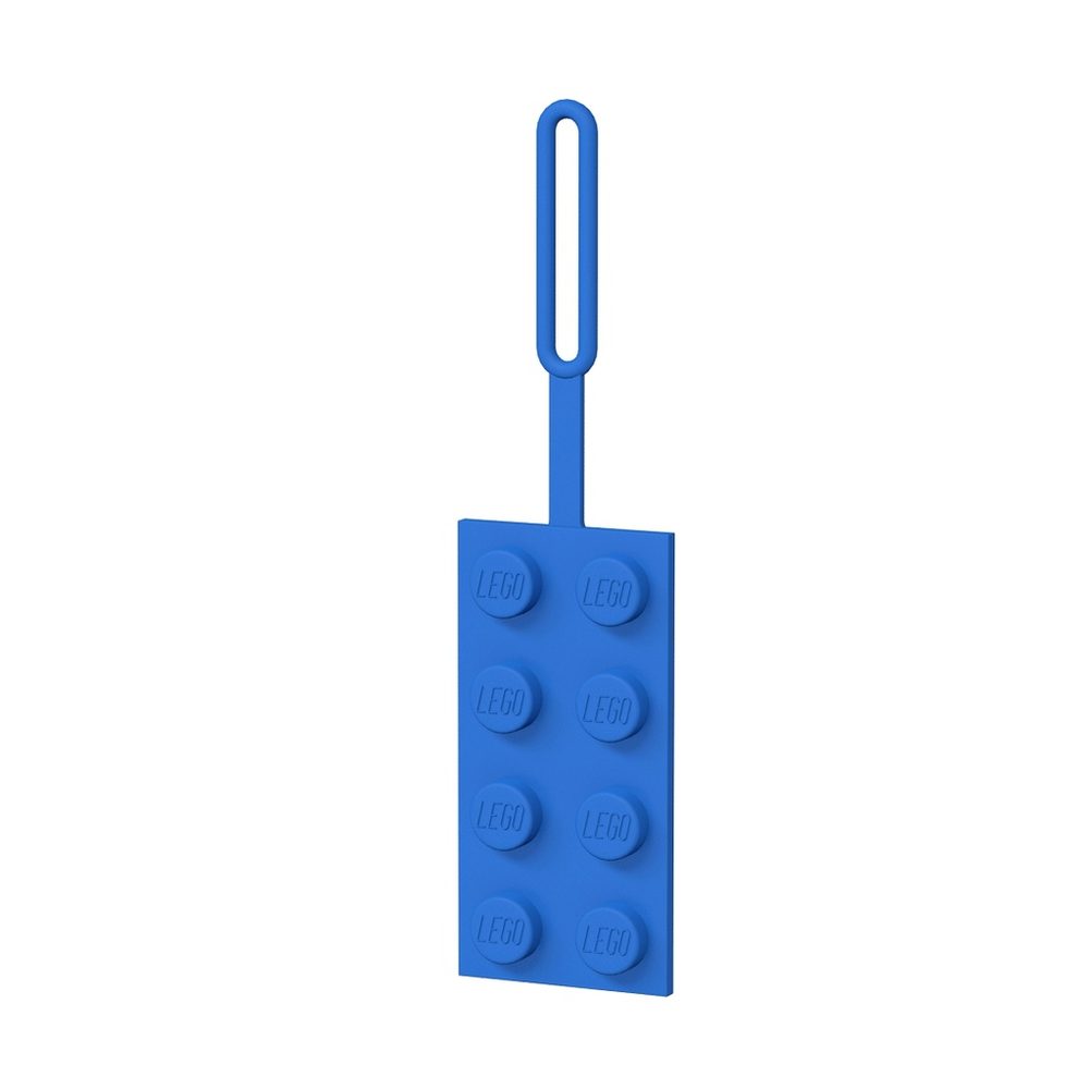 Obrázok LEGO Menovka na batožinu – kocka 2 × 4, modrá (4895028520014)