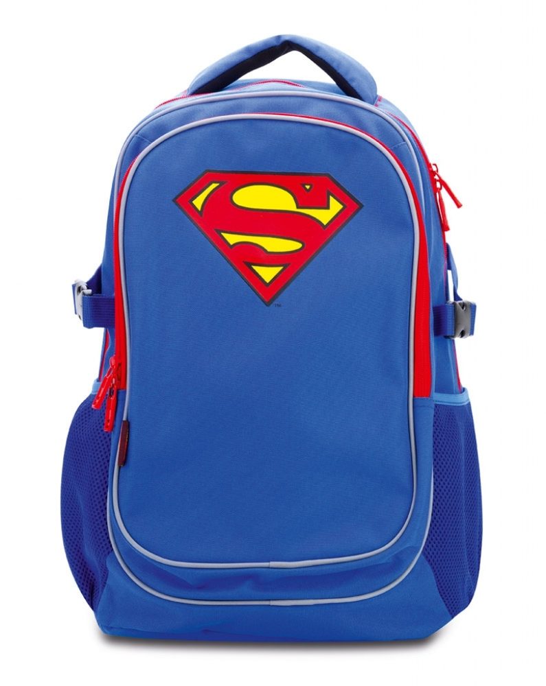 Levně BAAGL Školní batoh s pončem Superman – ORIGINAL