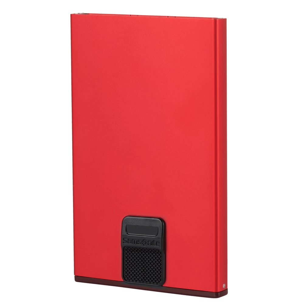 Levně Samsonite Pouzdro na karty Alu Fit 201 Slide-up - červená