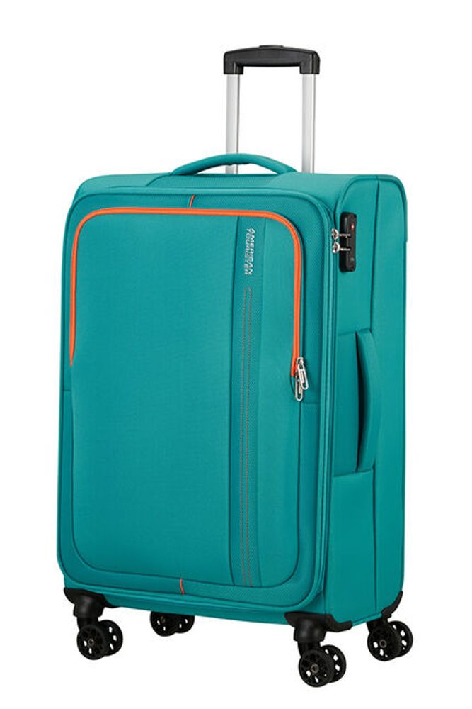 American Tourister Látkový cestovní kufr Sea Seeker M 61 l - tyrkysová