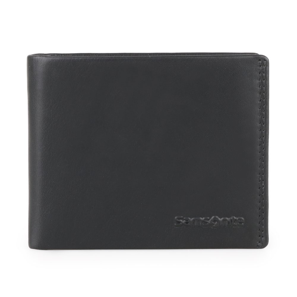 Levně Samsonite Pánská kožená peněženka Attack 2 SLG 046 - černá
