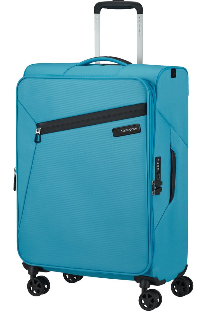 Levně Samsonite Látkový cestovní kufr Litebeam EXP M 67/73 l - světle modrá