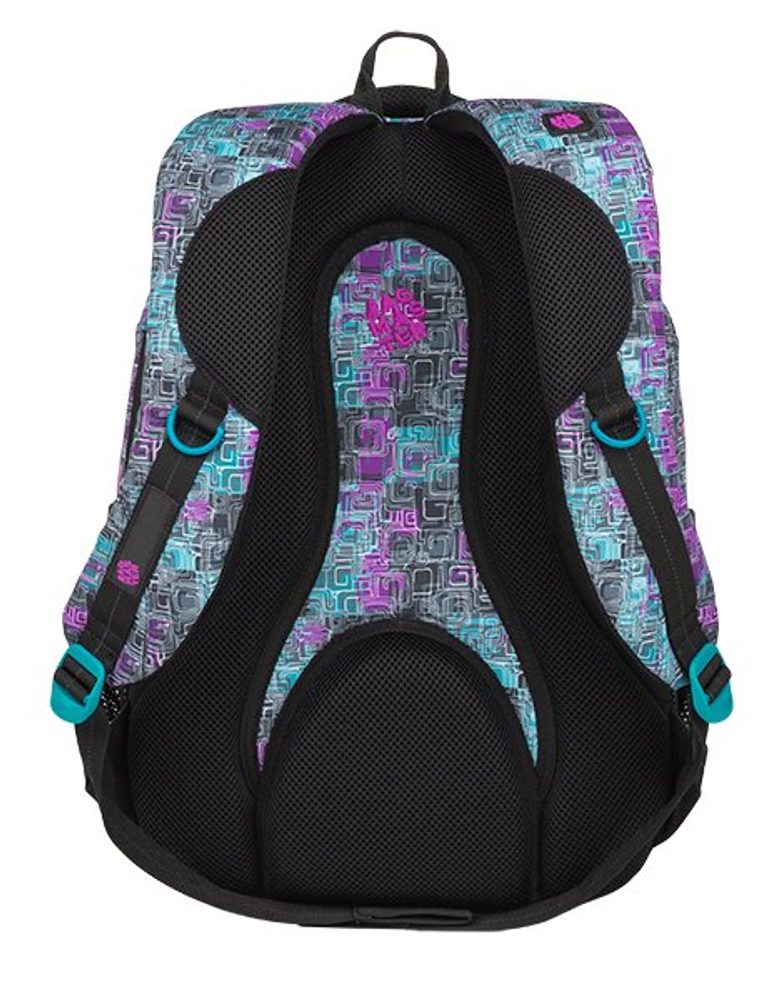 Obrázok BAGMASTER - Študentský batoh ENERGY 9 C VIOLET/GREEN/GRAY