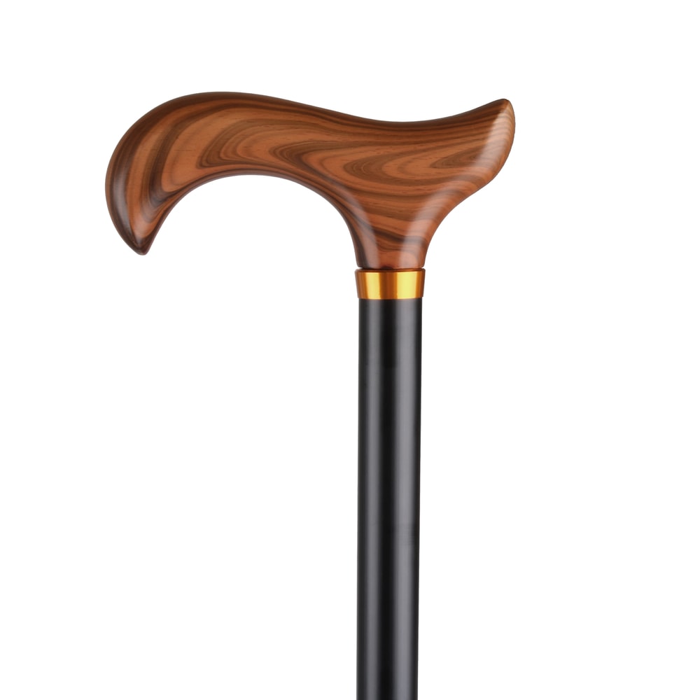 Levně Walking sticks Nastavitelná hliníková vycházková hůl s dřevěnou rukojetí 345