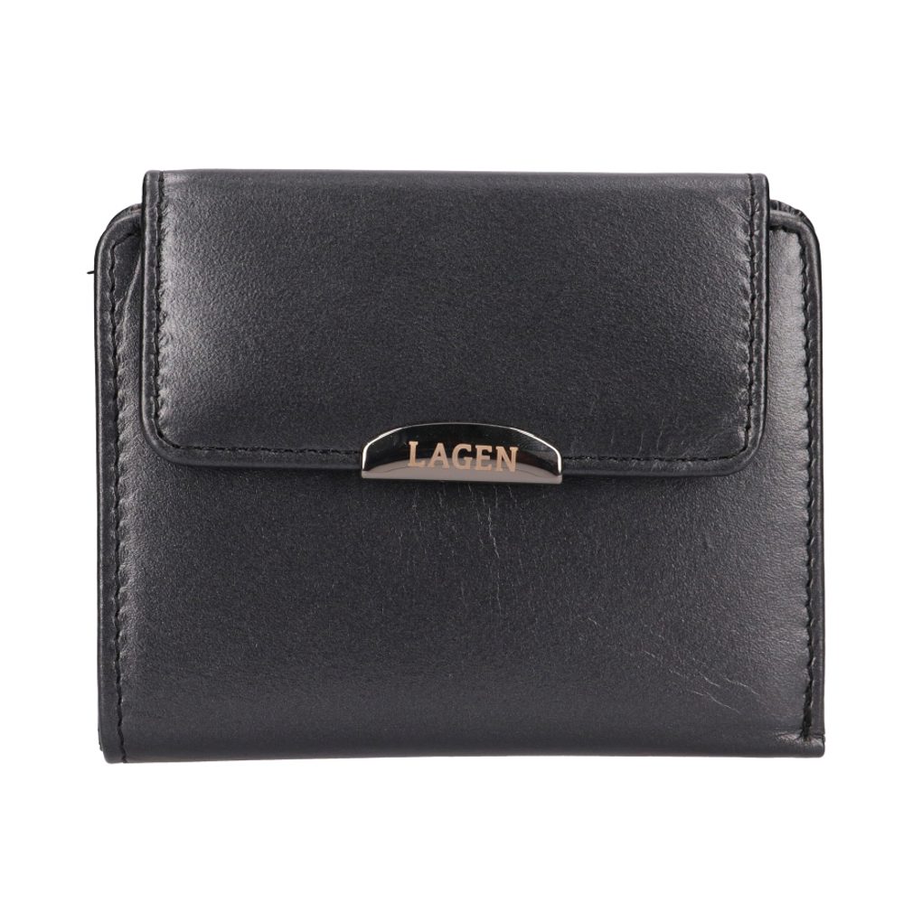 Levně Lagen Dámská kožená peněženka 50722 - černá