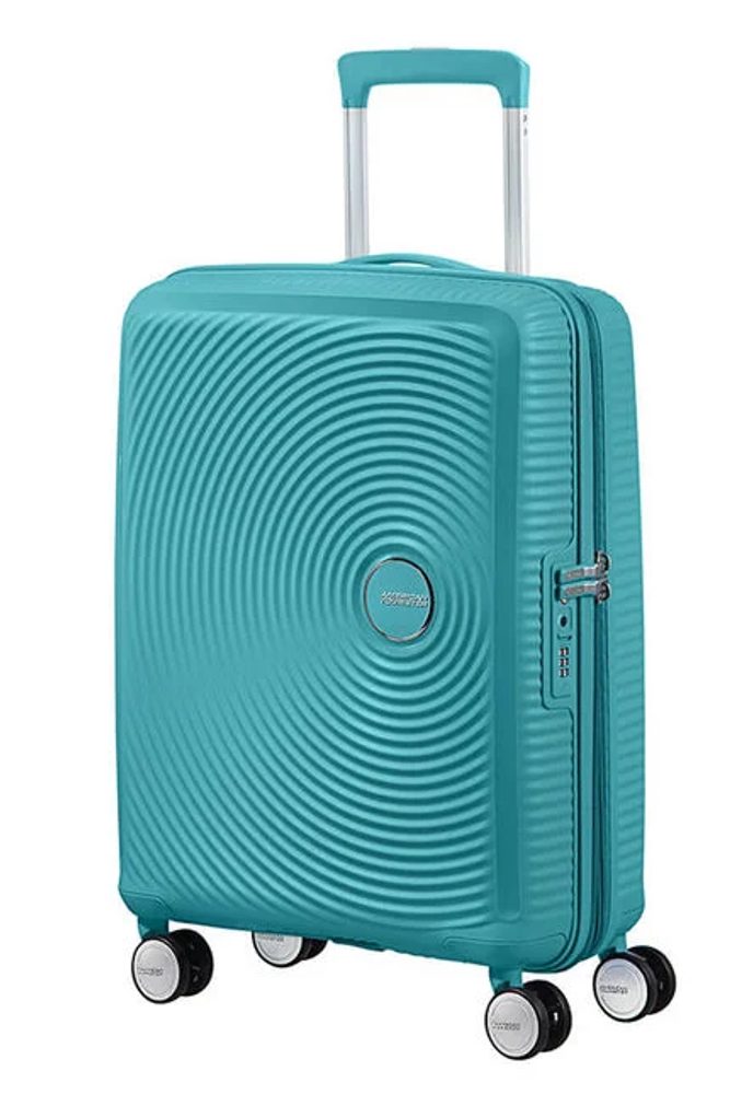 Levně American Tourister Kabinový cestovní kufr Soundbox EXP 35,5/41 l - světle modrá