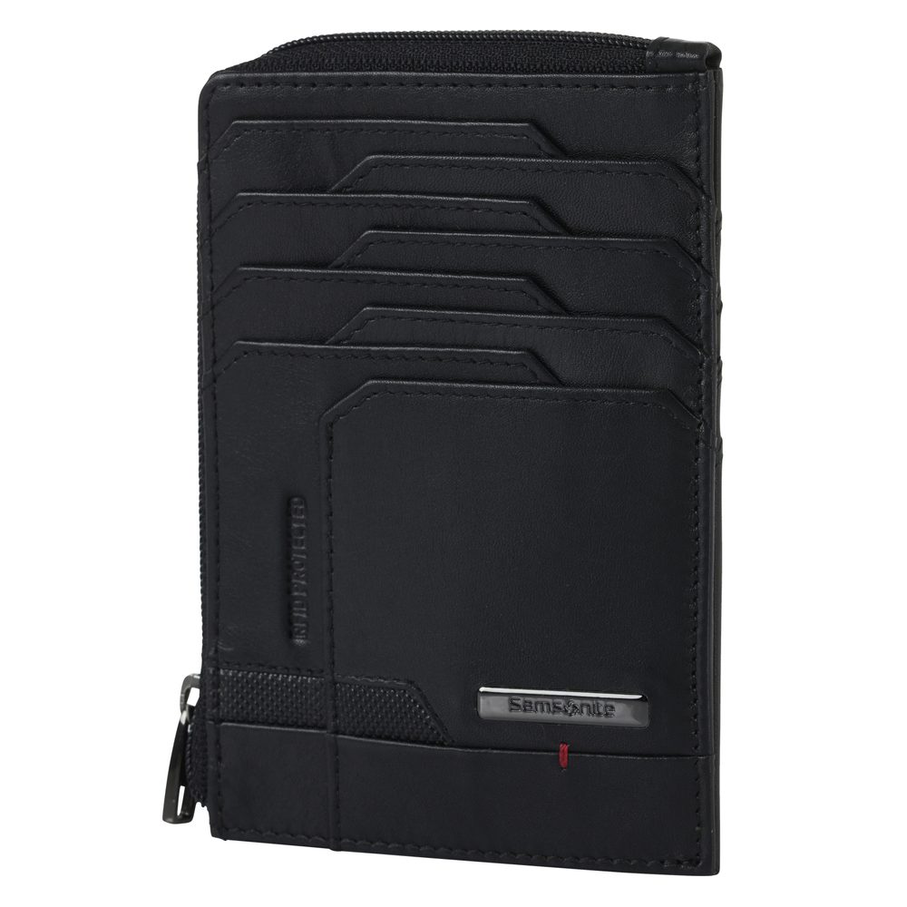 Levně Samsonite Pánská kožená peněženka Pro-DLX 5 All In One 727 RFID - černá