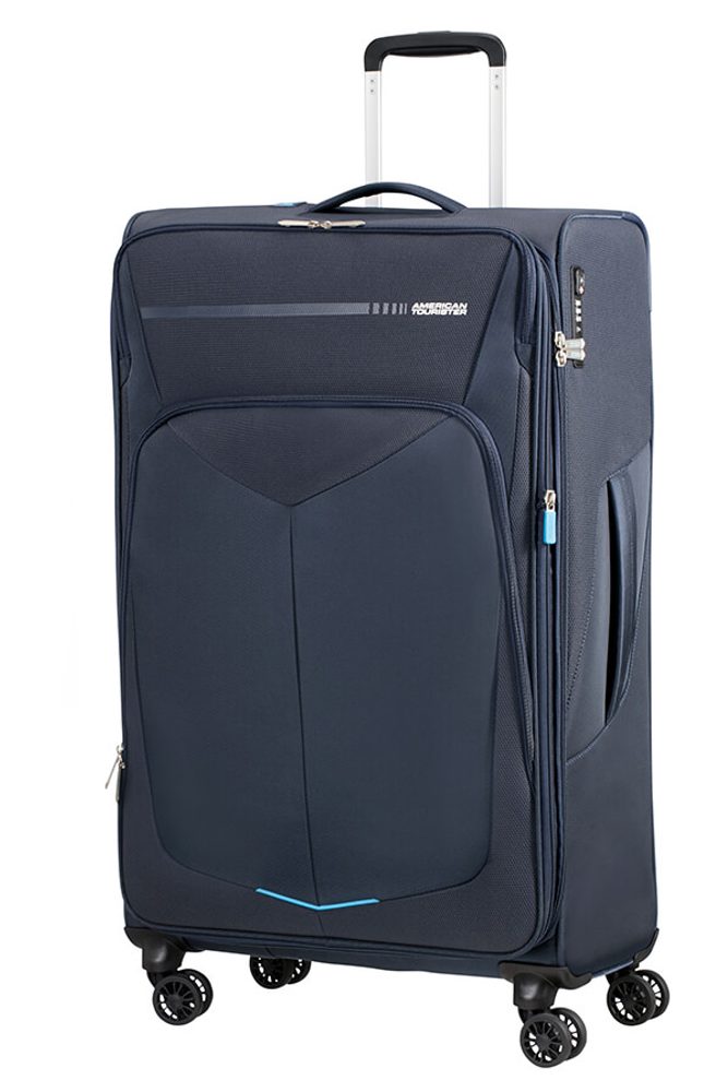 Levně American Tourister Cestovní kufr Summerfunk Spinner EXP 109,5/119 l - tmavě modrá