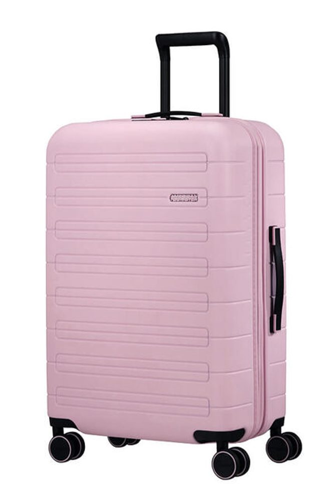 Levně American Tourister Skořepinový cestovní kufr Novastream M EXP 64/73 l - růžová