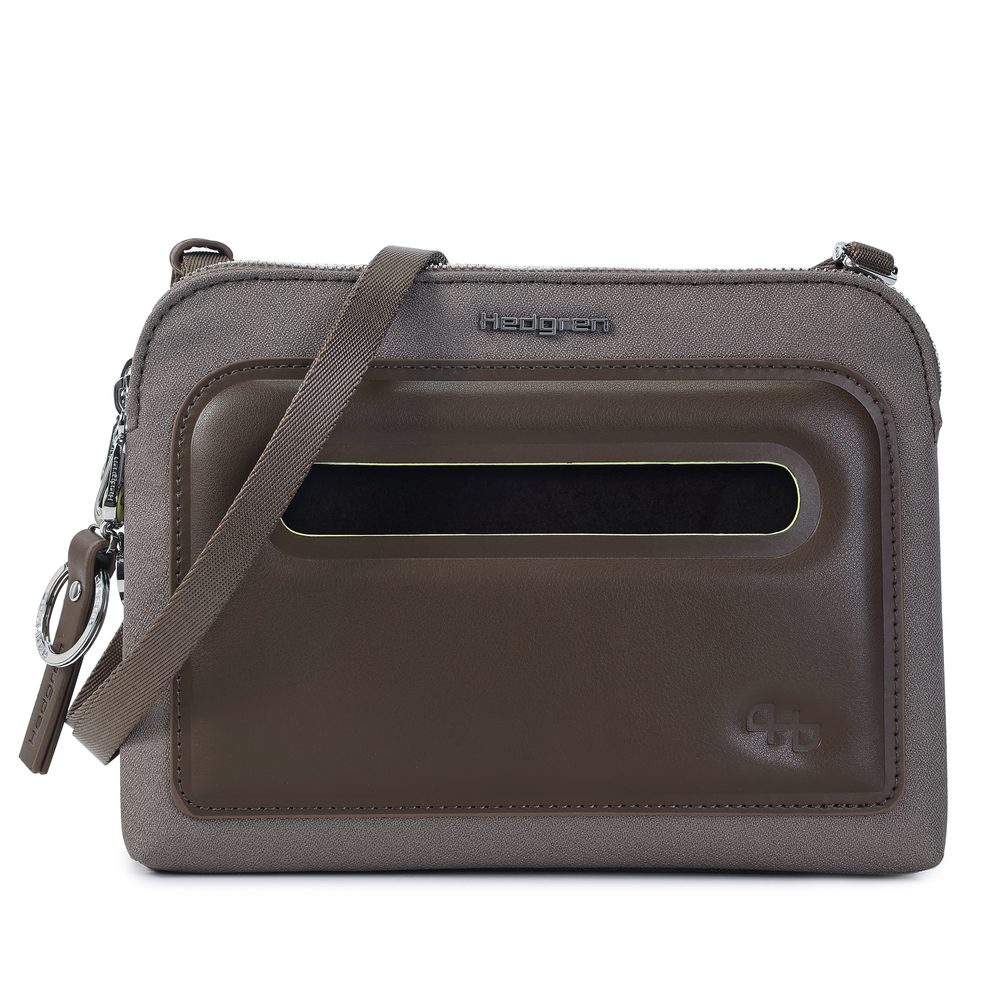 Levně Hedgren Dámská crossbody kabelka Doppio RFID HFIKA05 - taupe