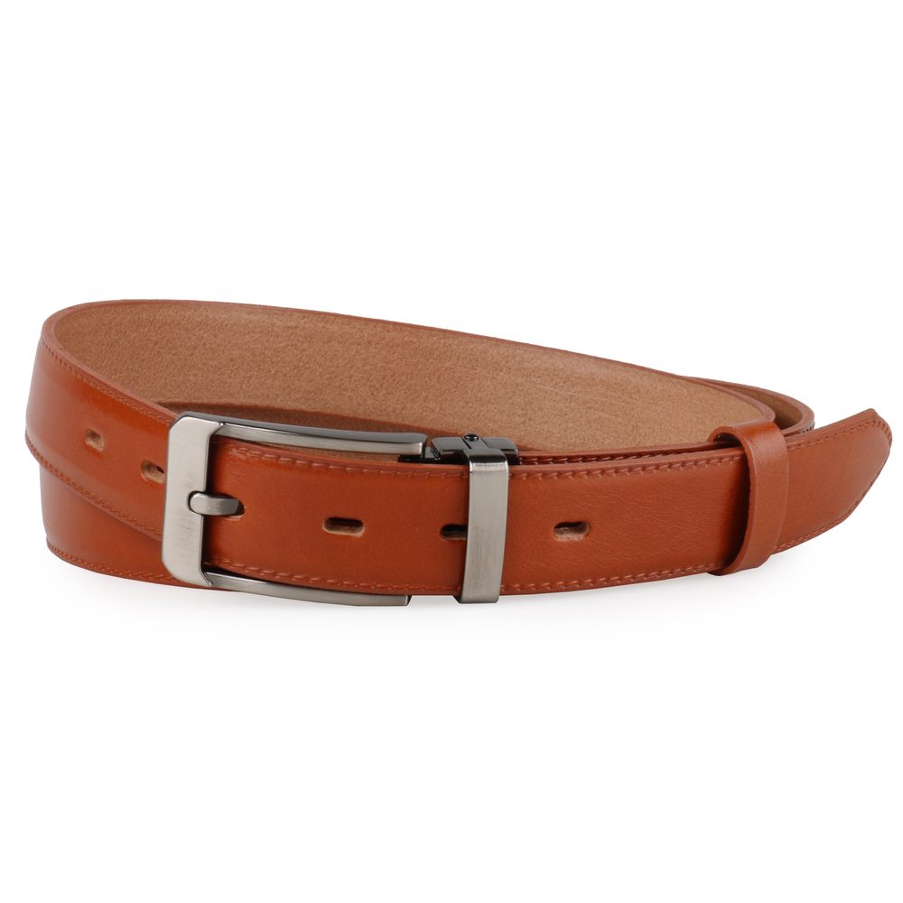 Levně Penny Belts Pánský kožený společenský opasek 30-020-7-42 světle hnědý - 90