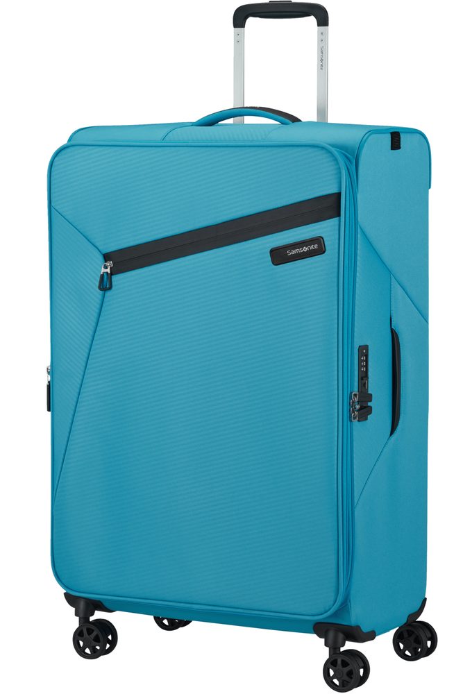 Levně Samsonite Látkový cestovní kufr Litebeam EXP L 103/111 l - světle modrá