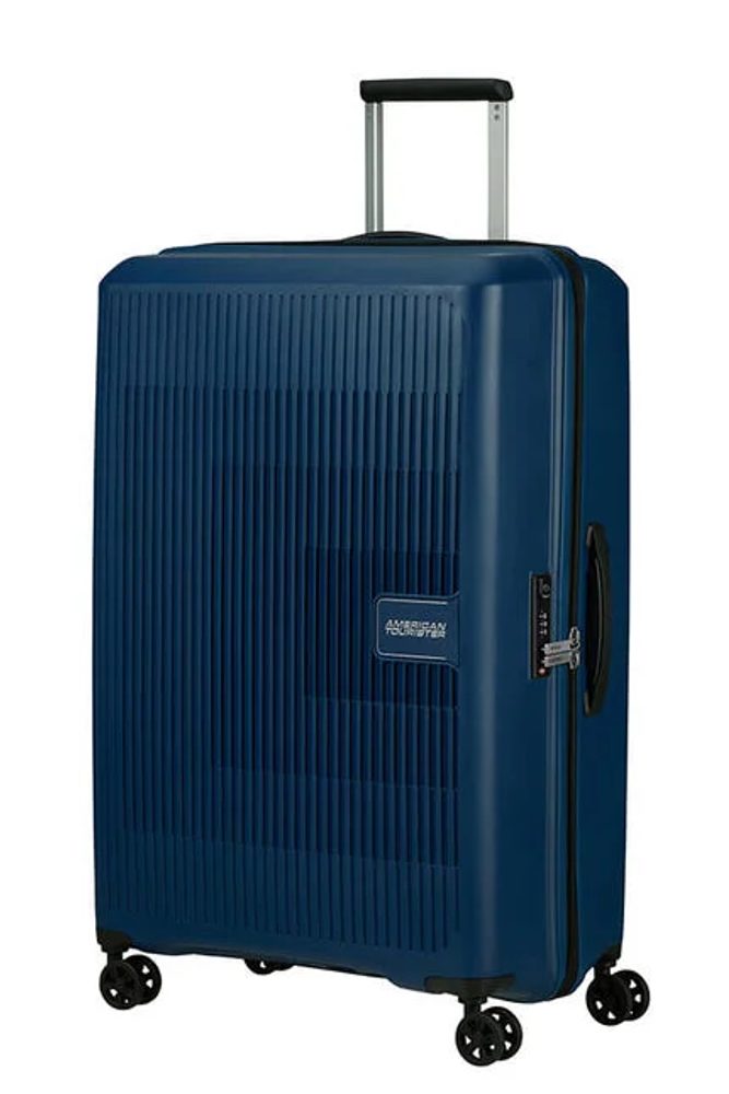 Levně American Tourister Skořepinový cestovní kufr Aerostep L EXP 101,5/109 l - tmavě modrá