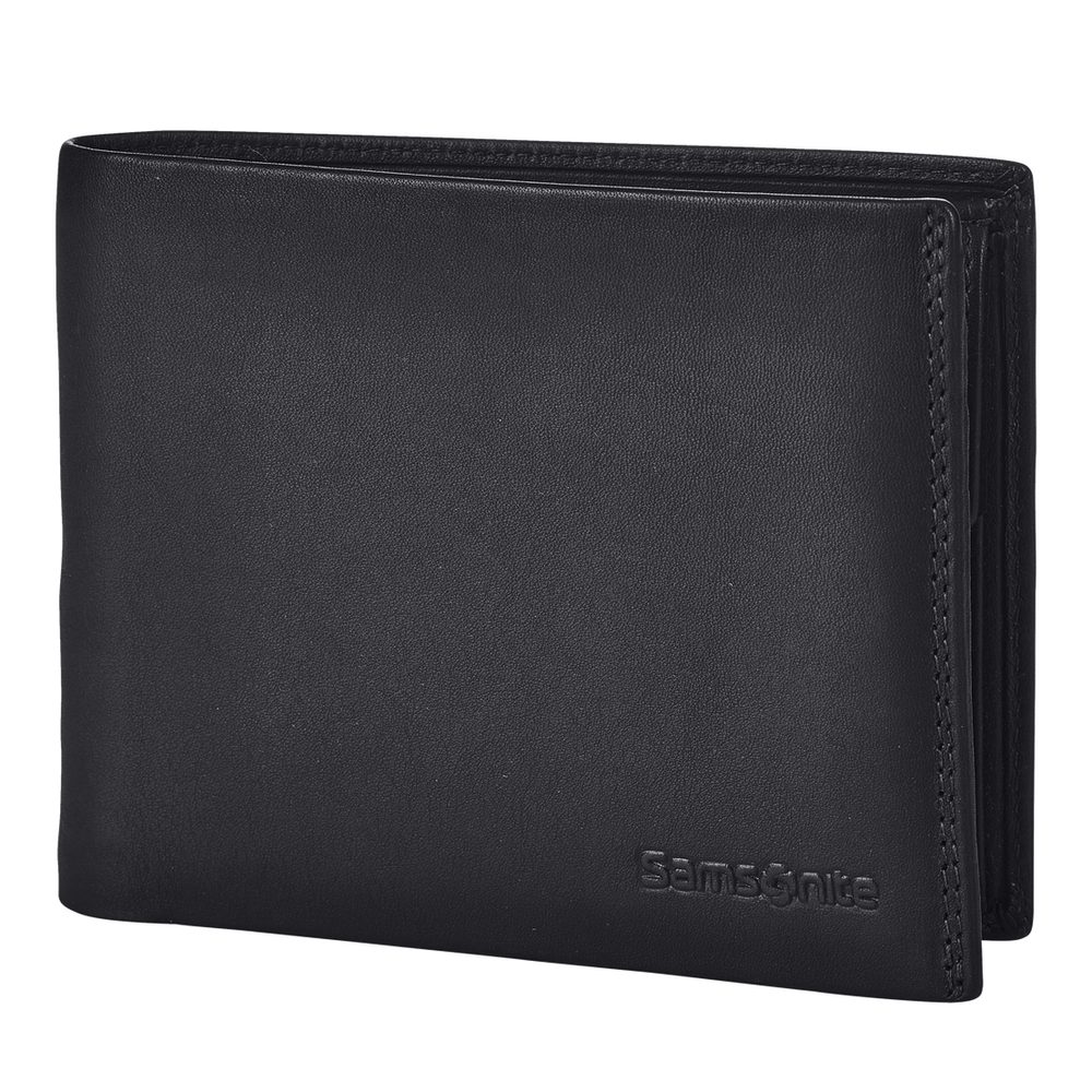 Levně Samsonite Pánská kožená peněženka Attack 2 SLG 015 - černá