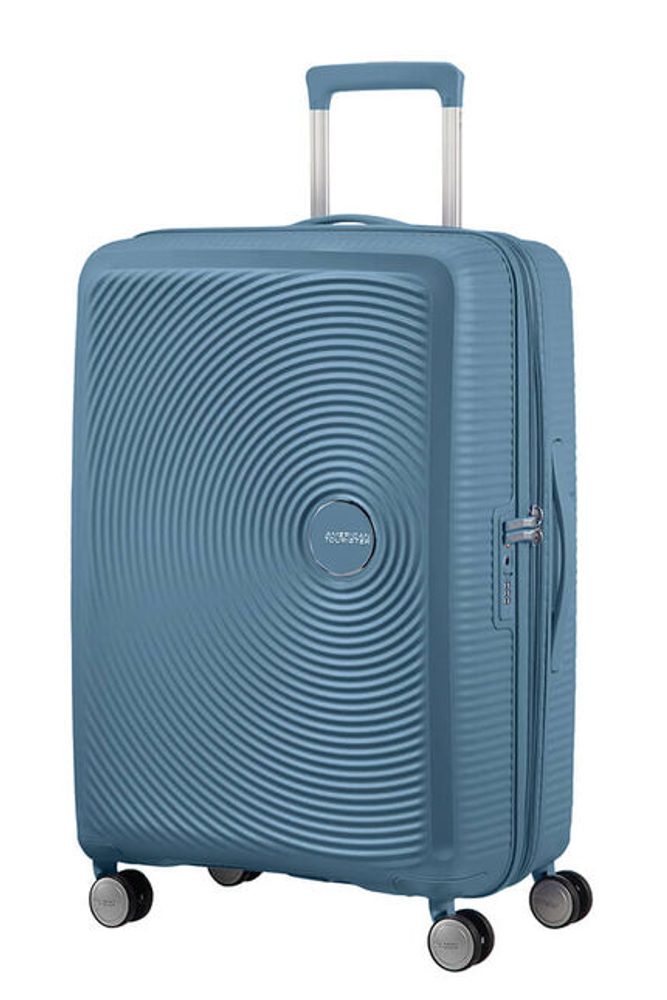 Levně American Tourister Cestovní kufr Soundbox Spinner EXP 71,5/81 l - matná modrá