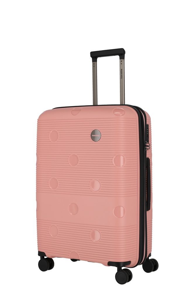 Travelite Skořepinový cestovní kufr Smarty 4w M Pink 70/79 l