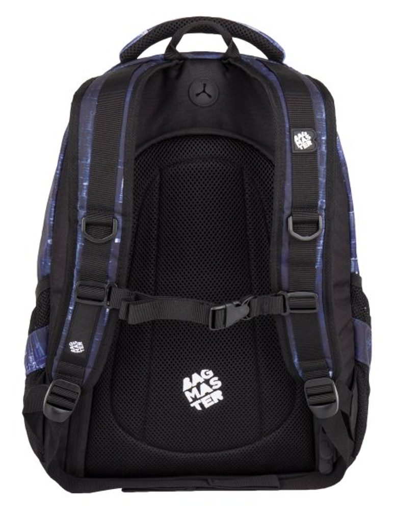 Obrázok BAGMASTER - Študentský batoh DIGITAL 7 CH BLUE/BLACK