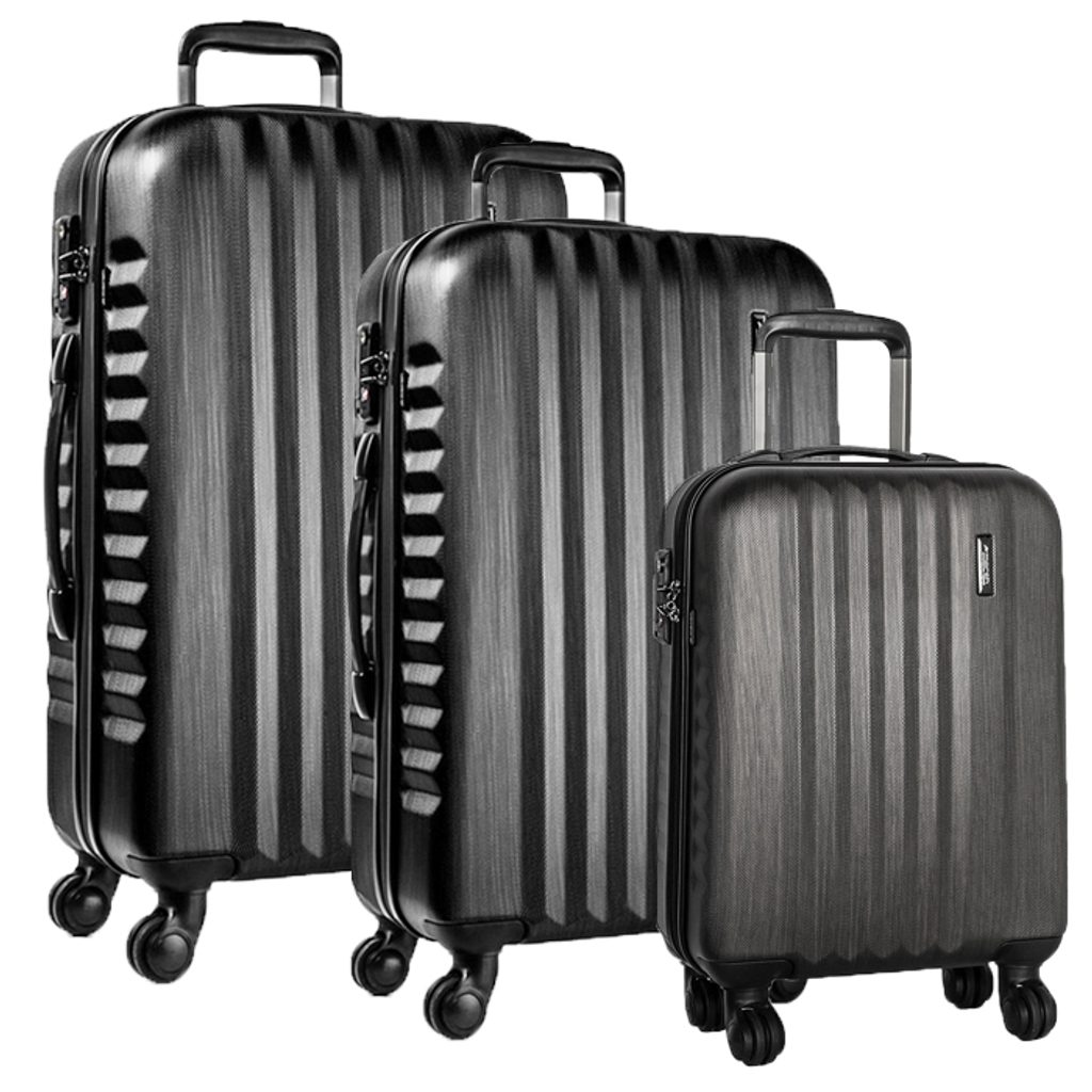 Sada cestovných kufrov Ribbon SE S + M + L, čierna - Delmas.sk