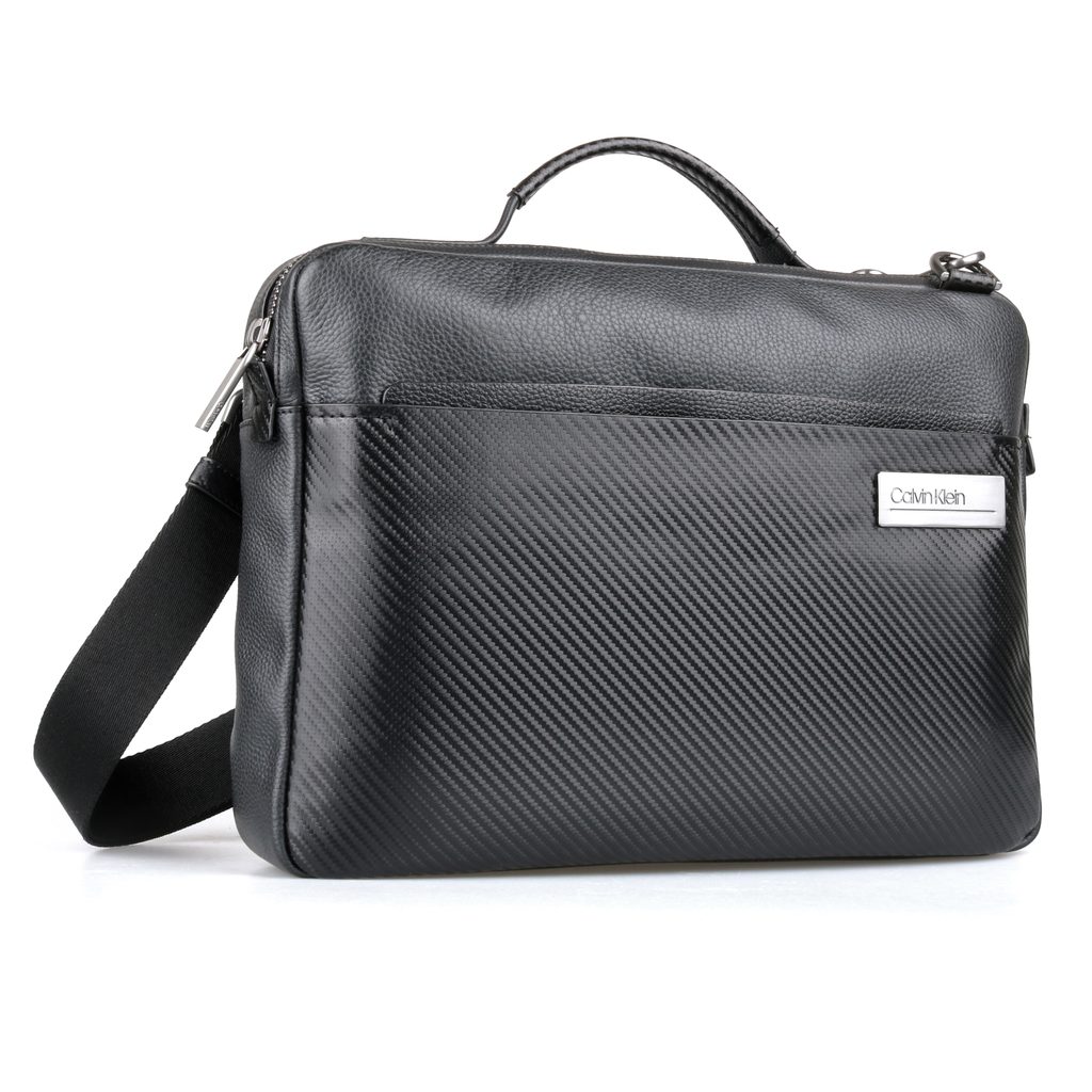 Pánska kožená taška na notebook 13'' Carbon K50K504797 - Delmas.sk