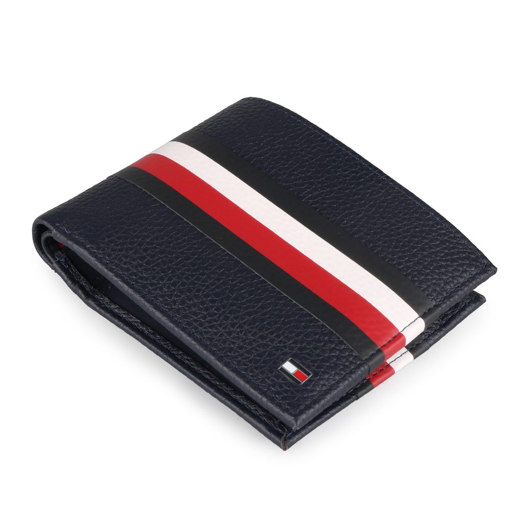 Pánská kožená peněženka Block Stripe Extra C AM0AM03853 - Delmas.cz