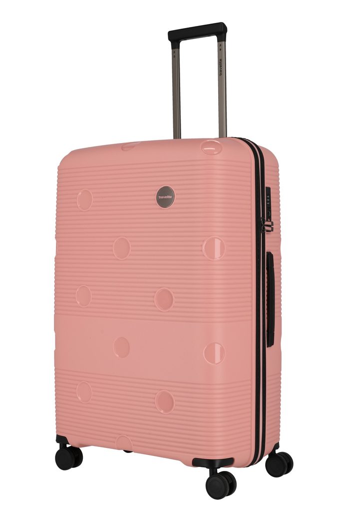 Skořepinový cestovní kufr Smarty 4w L Pink 101 l - Delmas.cz