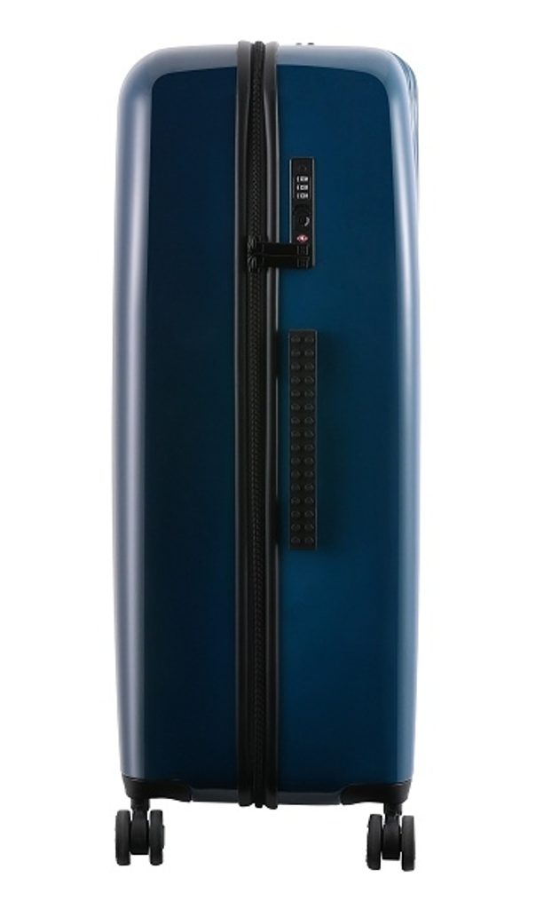 Škrupinový cestovný kufor ColourBox Minifigure Head 100 l modrý - Delmas.sk