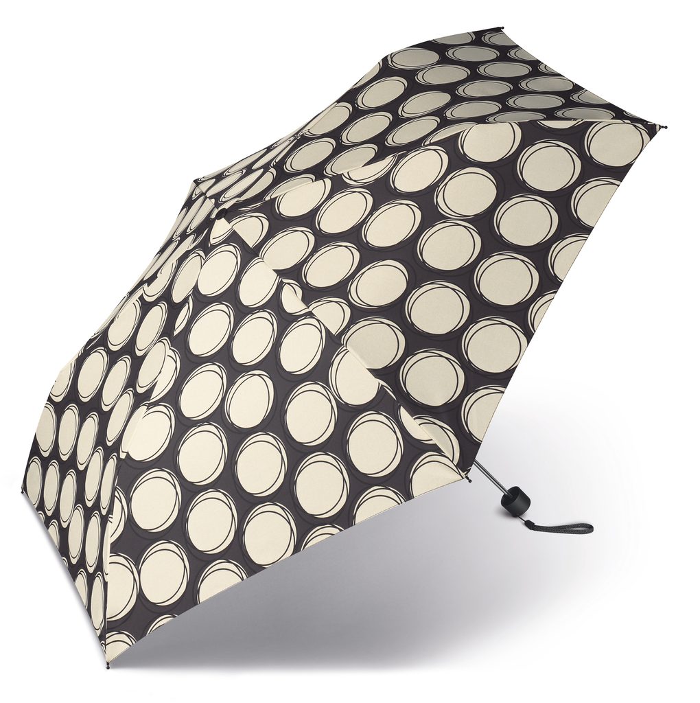 Skládací deštník Slimline Manual Dots & Circles Lightgray 82407 - Delmas.cz