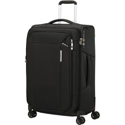 Rozšiřitelný středně velký cestovní kufr na čtyřech kolečkách z řady Respark od značky Samsonite vyrobený z recyklovaných materiálů.