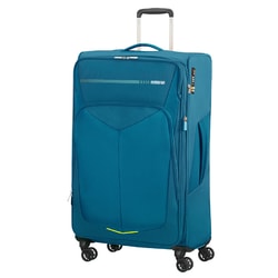 Rozšiřitelný velký kufr z kolekce Summerfunk od značky American Tourister vhodný pro dvou týdenní pobyt.