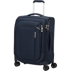 Moderní kabinový cestovní kufr na čtyřech kolečkách z řady Respark od značky Samsonite vyrobený z recyklovaných materiálů.