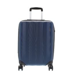Příruční skořepinový cestovní kufr od italské značky Marina Galanti na čtyřech kolečkách vybavený TSA zámkem.