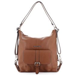 Perfektní doplněk pro všechna vaše každodenní dobrodružství - kožená kabelka a batoh 2v1 od značky Marina Galanti.
