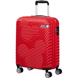 Cestovní kufr vhodný na palubu letadla na čtyřech kolečkách s TSA zámek od značky American Tourister z řady Mickey Clouds.