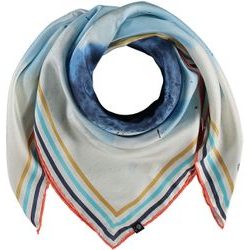 Hedvábný dámský šátek od značky Fraas z nové kolekce jaro/léto 2023 s potiskem slunečnice vás naladí na léto.