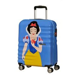 Neodolatelný skořepinový kufr na čtyřech kolečkách vhodný na palubu letadla od značky American Tourister s motivem ikonických princezen z vašich nejoblíbenějších pohádek.