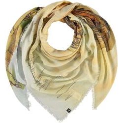 Velký dámský šátek z udržitelné kolekce Terra od značky Fraas s potiskem slunečné toskánské krajiny.