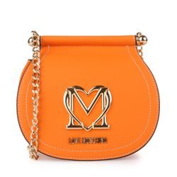 LOVE MOSCHINO, MINI GEANTĂ CROSSBODY DAMĂ SUPER GOLD PORTOCALIU - GENȚI CROSSBODY