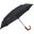 Skládací automatický deštník Wood Classic S Crook (černá)