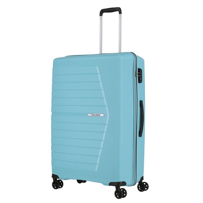 TRAVELITE, SKOŘEPINOVÝ CESTOVNÍ KUFR NUBIS L LIGHT BLUE 92 L - SKOŘEPINOVÉ KUFRY - CESTOVNÍ KUFRY A TAŠKY