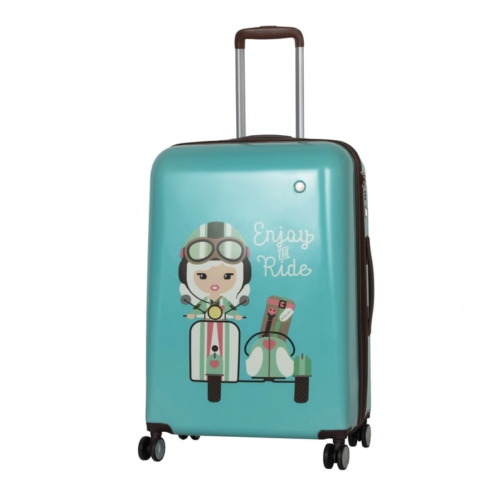 TRAVELITE, CESTOVNÍ KUFR LIL' LEDY 4W M HARDCASE TURQUOISE 74248-23 76/87 L - DETSKÁ BATOŽINA - CESTOVNÉ  KUFRE A TAŠKY