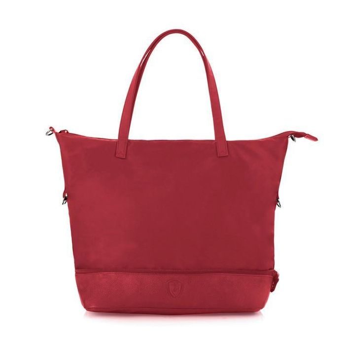 HEYS, DÁMSKÁ SKLÁDACÍ CESTOVNÍ TAŠKA HILITE ZIP PACKAWAY TOTE RED/GREY - CESTOVNÍ TAŠKY - CESTOVNÍ KUFRY A TAŠKY