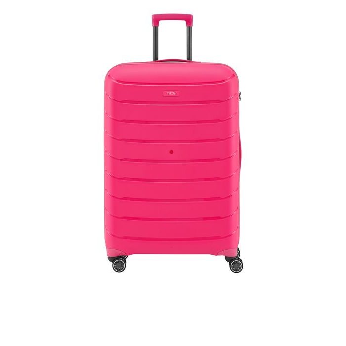 TITAN, CESTOVNÝ KUFOR LIMIT 4W M HOT PINK 72/86 L - ŠKRUPINOVÉ KUFRE - CESTOVNÉ  KUFRE A TAŠKY