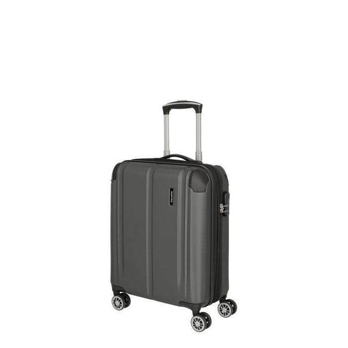 TRAVELITE, KABÍNOVÝ CESTOVNÝ KUFOR CITY S EXPANDABLE ANTHRACITE 40/45 L - PRÍRUČNÁ BATOŽINA - CESTOVNÉ  KUFRE A TAŠKY