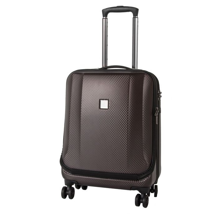 TITAN, KABÍNOVÝ CESTOVNÝ KUFOR XENON DELUXE BUSINESS WHEELER BROWN 40 L - PRÍRUČNÁ BATOŽINA - CESTOVNÉ  KUFRE A TAŠKY