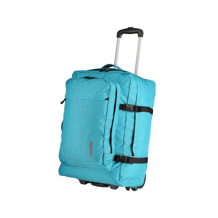 TRAVELITE, CESTOVNÁ TAŠKA NA KOLIESKACH BASICS TURQUOISE PRINT 46 L - CESTOVNÉ TAŠKY - CESTOVNÉ  KUFRE A TAŠKY