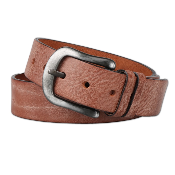 PENNY BELTS, PÁNSKY KOŽENÝ OPASOK 2845, HNEDÝ - PÁNSKE OPASKY - DOPLNKY